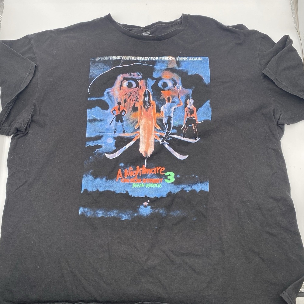 A Nightmare On Elm Street 3 Dream Warriors T-Shirt Size 3XL Freddy Krueger Black